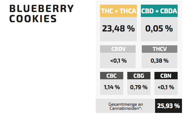 Blueberry Cookies Cannabinoiden DE
