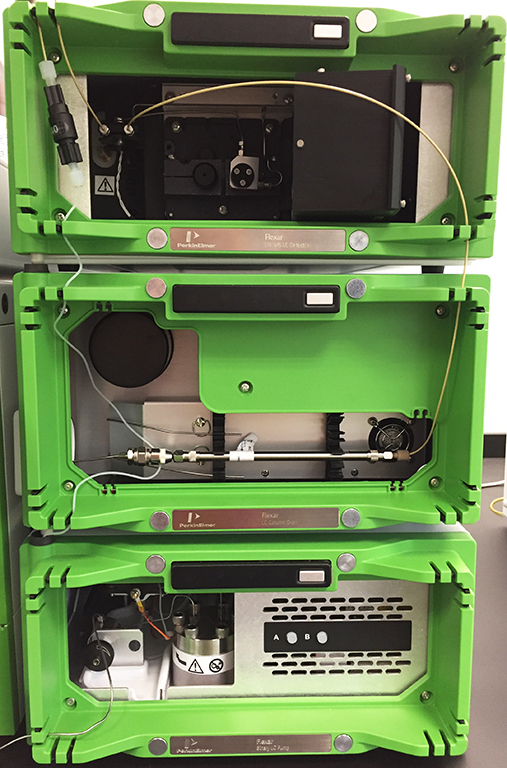 Liquid chromatograph inside