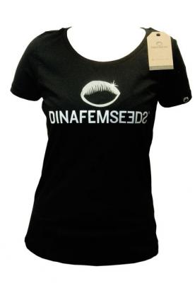Camiseta chica logo grande negra