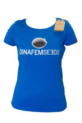 Camiseta chica logo grande azul royal