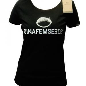 Camiseta chica logo grande negra